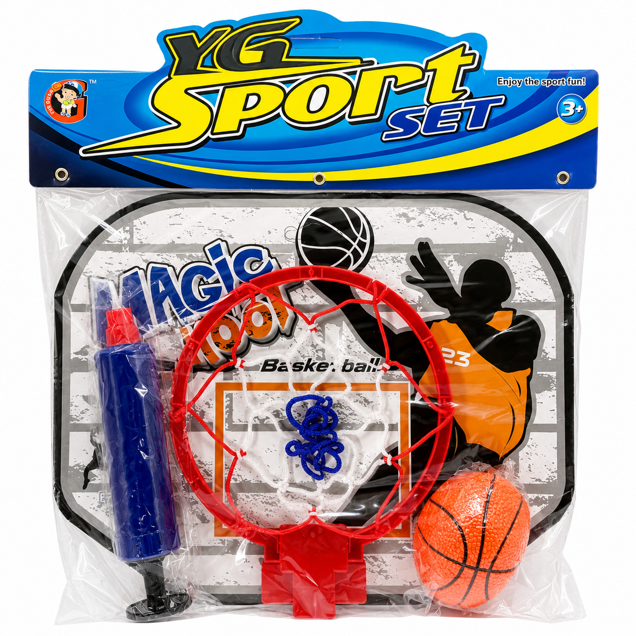Kids Mini Basketball Hoop Set with Ball and Pump β Indoor Door-Mount Sports Toy